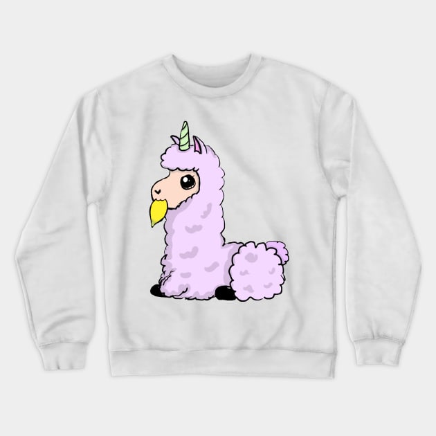 Alpacaa Nomming a Lemon! Crewneck Sweatshirt by Ghostly_Alpacaa